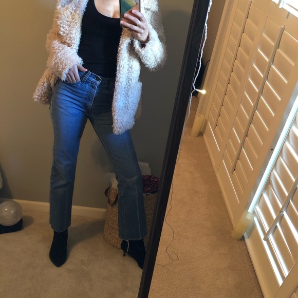 H&M off white fluffy jacket - Picture 5 of 5